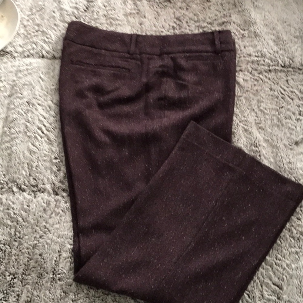 LOFT Lined Twill Plum MARISA Trouser Pant